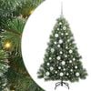 vidaXL Artificial Christmas Tree with 150 LEDs Green 120 cm PE and PVC