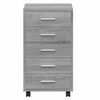vidaXL Drawer Cabinet with Castors Grey Sonoma Engineered Wood