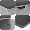 vidaXL Hall Bench with Cushion Concrete Grey 100 x 38 x 46 cm