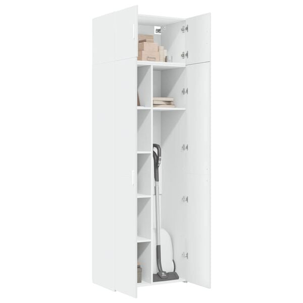 vidaXL Storage Cabinet White 70x42.5x225 cm Engineered Wood