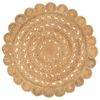 vidaXL Area Rug Hand-braided Jute 180 cm Round