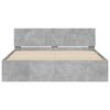 vidaXL Bed Frame without Mattress Concrete Grey 140x190 cm