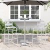 vidaXL Outdoor Bar Table Height Adjustable Ø59.5x70/109.5 cm Aluminium