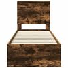vidaXL Bed Frame with Drawer Smoked Oak 75 x 190 cm Engineer Wood