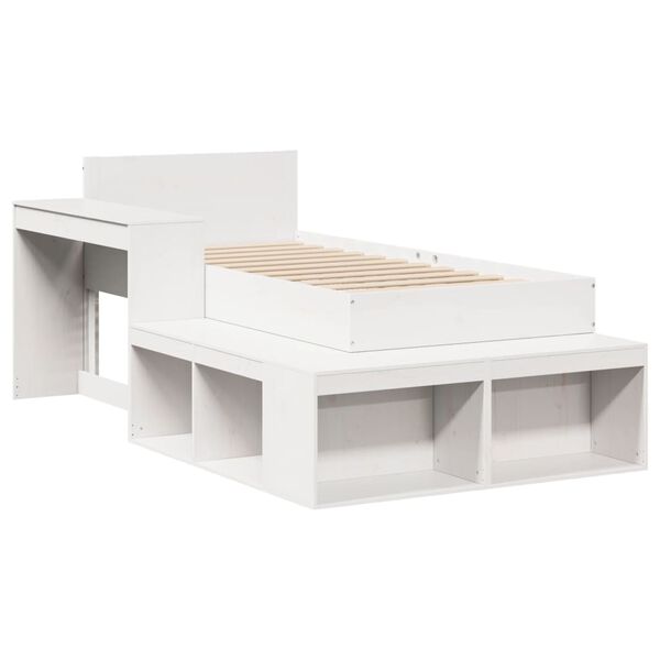 vidaXL Bed Frame without Mattress White 80x200 cm Solid Wood Pine