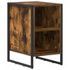 vidaXL Bedside Table Smoke Oak 39.5 x 30 x 50 cm Engineered Wood