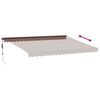 vidaXL Automatic Retractable Awning with LEDs Brown 450x350 cm