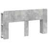 vidaXL Headboard Cabinet with Storage Concrete Grey Engineered Wood