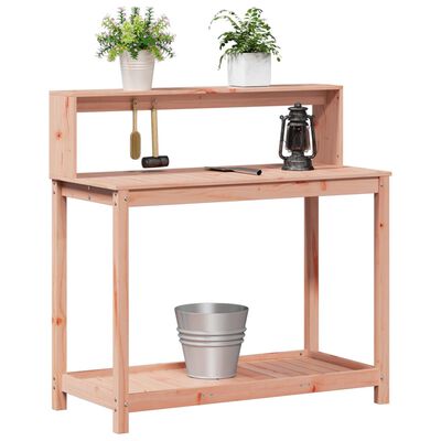 vidaXL Potting Table with Shelves 108x50x109.5 cm Solid Wood Douglas