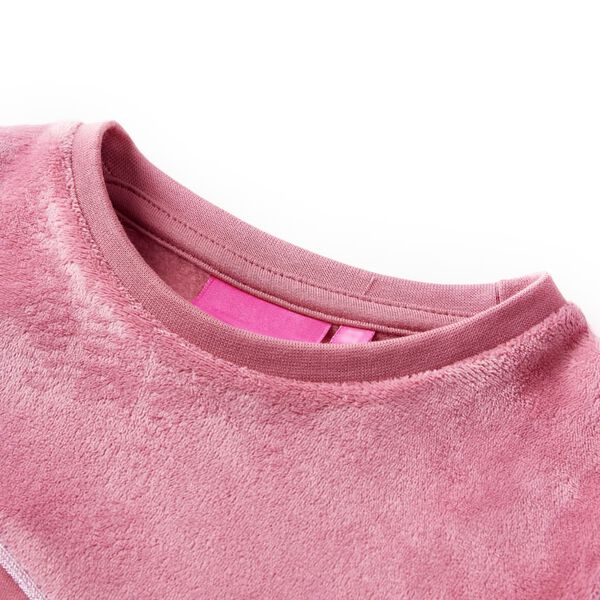 Kids' Sweatshirt Velvet Patchwork Raspberry 92