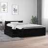 vidaXL Bed Frame without Mattress with Drawers Black Single