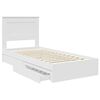 vidaXL Storage Bed with Headboard White 90 x 200 cm Engineered Wood
