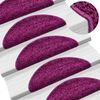 vidaXL Stair Mats 15 pcs 56x17x3 cm Violet Half Round