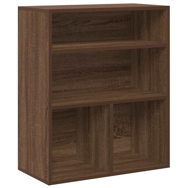 vidaXL Book Cabinet Brown Oak 60x30x71.5 cm Engineered Wood