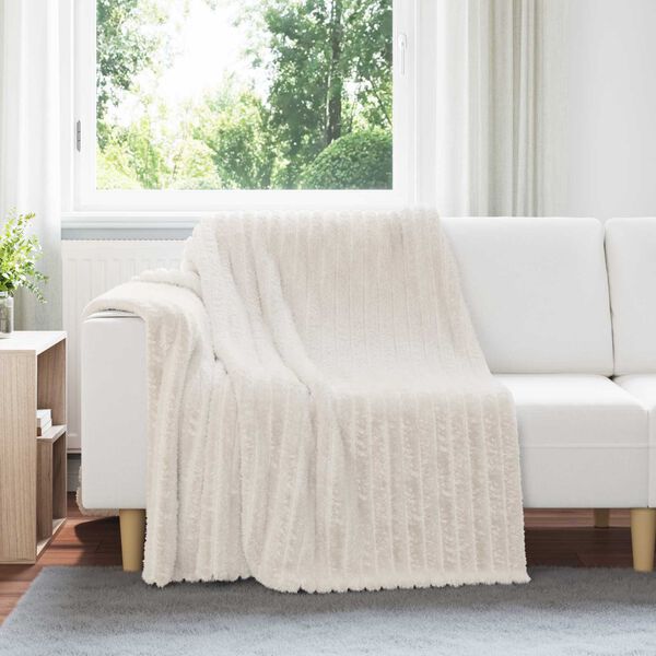 vidaXL Throw Blankets 6 pcs Cream 200 x 150 cm Fleece