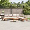 vidaXL Garden Sofa Set 4 pcs Brown and Cream