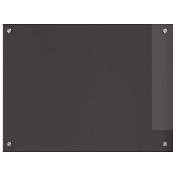 vidaXL Kitchen Backsplash 2 pcs Dark Grey 80 x 60 cm Tempered Glass