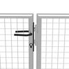 vidaXL Garden Gate Galvanised Steel 400x150 cm Silver