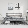 vidaXL Metal Bed Frame without Mattress with Headboard Black 183x213cm