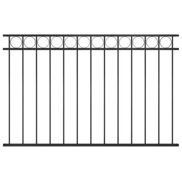 vidaXL Fence Panel Steel 1.7x1 m Black