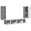 vidaXL TV Cabinet Set Wall-mounted 4 pcs Grey Sonoma Engineered Wood