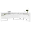 vidaXL Storage Headboard with Shelf White 140 cm Engineered Wood