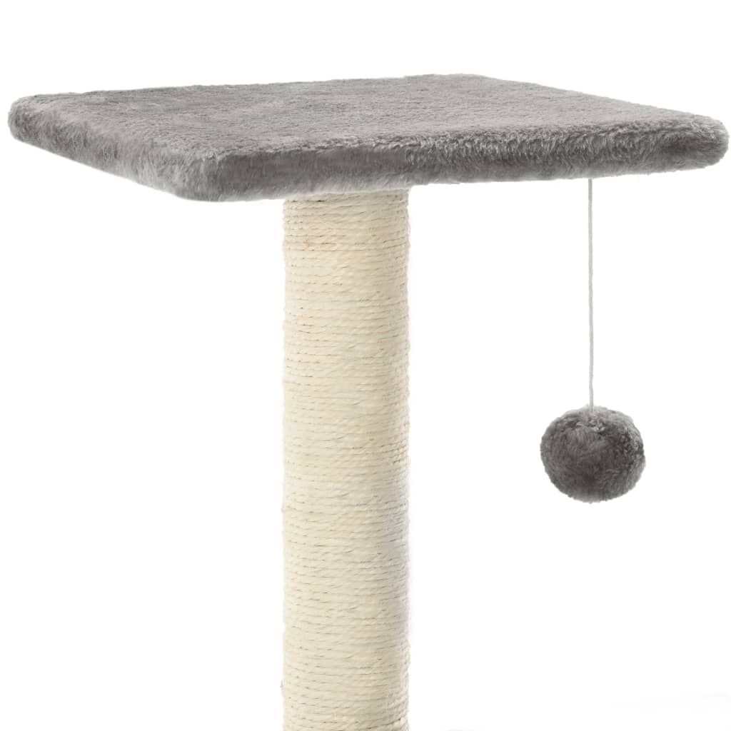 vidaXLCat Tree with Sisal Scratching Posts 65 cm Grey vidaXL