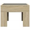 vidaXL Coffee Table with Infinity LED Sonoma Oak 40x40x30 cm