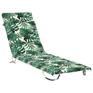 vidaXL Sunlounger Cushion GEMERT 100% Polyester Leaf Pattern