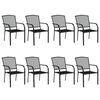 vidaXL 9 Piece Garden Dining Set Anthracite Steel