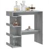vidaXL Bar Table with Storage Rack Grey Sonoma 100x50x101.5 cm
