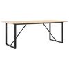 vidaXL Dining Table O-Frame 200x100x75 cm Solid Wood Pine and Steel