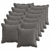 vidaXL Cushion Cover 12 pcs HOUTEN Dark Grey 45 x 45 cm Corduroy