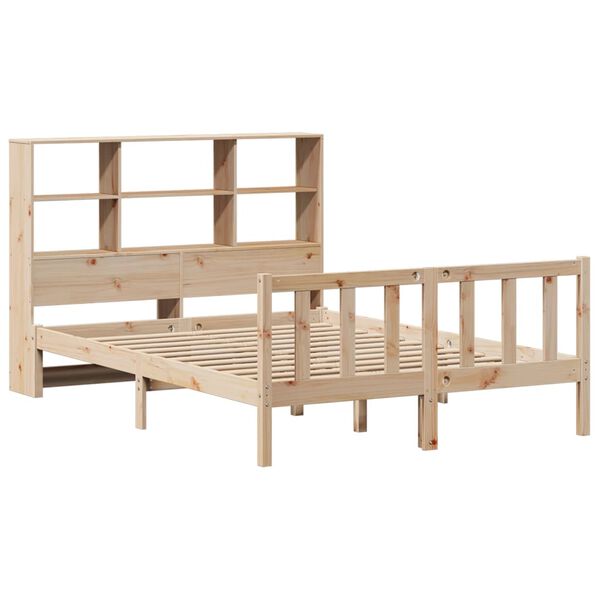 vidaXL Bookcase Bed without Mattress 120x200 cm Solid Wood Pine