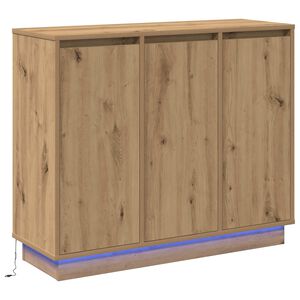 vidaXL LED Sideboard Artisan Oak 90 x 32 x 75 cm Engineered Wood