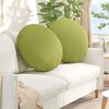 vidaXL Seat Cushions 2 pcs Light Green &Oslash;60 x 21 cm Fabric