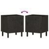 vidaXL Bedside Cabinet Black 40x33x46 cm Solid Wood Mango