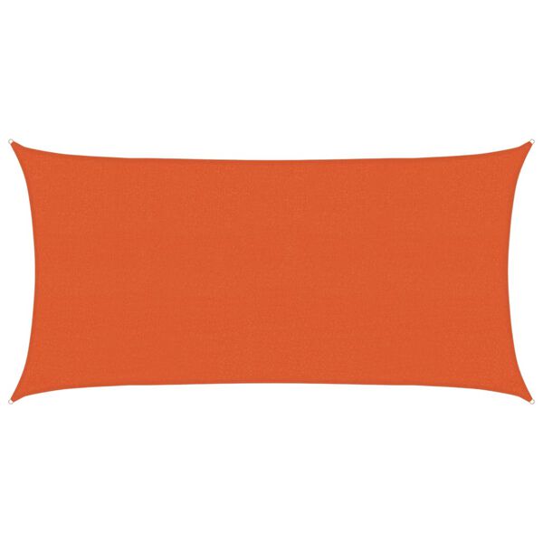 vidaXL Sunshade Sail 160 g/m&sup2; Orange 2.5x4.5 m HDPE