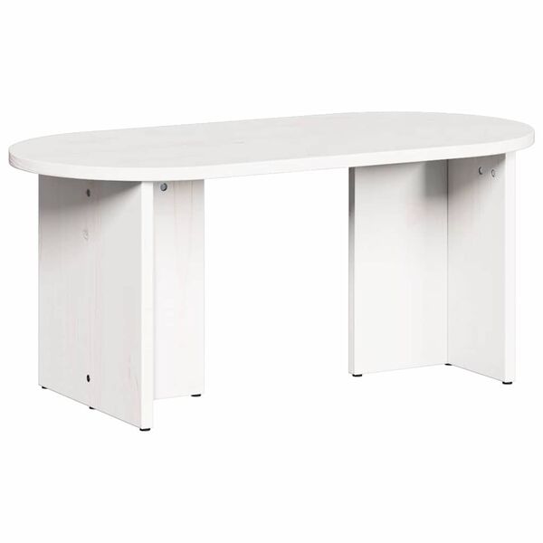 vidaXL Coffee Table White 80 x 39.5 x 35 cm Solid Pine wood