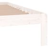 vidaXL Bed Frame without Mattress White Solid Wood Pine 140x190cm