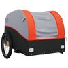 vidaXL Bike Trailer Black and Orange 30 kg Iron