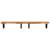 vidaXL Basin Shelf Wall Mounted Steel and Solid Wood Acacia