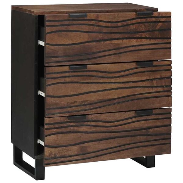 vidaXL Sideboard with Drawer Brown 60 x 33.5 x 75 cm Solid Mango wood