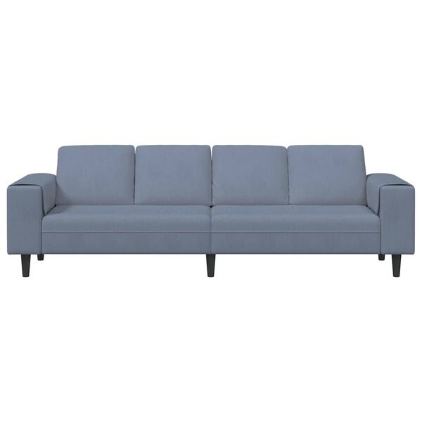 vidaXL Fabric Sofa with Cushion Blue 208 cm Corduroy fabric