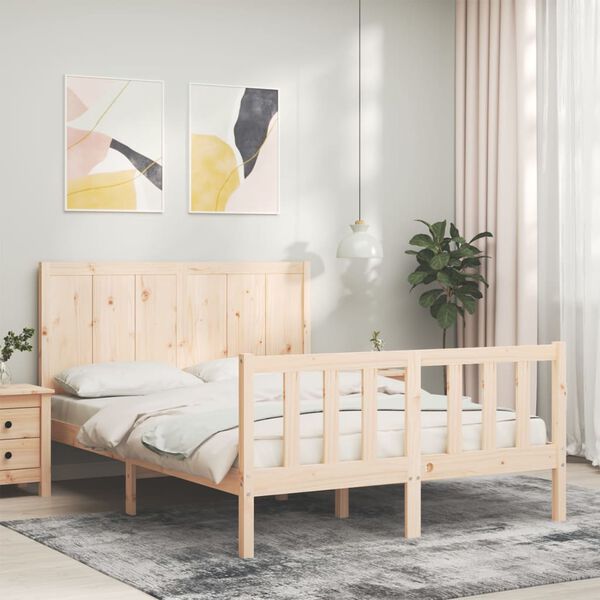 vidaXL Bed Frame without Mattress 120x200 cm Solid Wood Pine