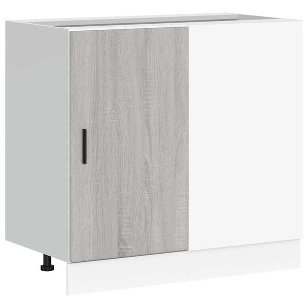 vidaXL Kitchen Base Cabinet Lyon Grey Sonoma Engineered Wood