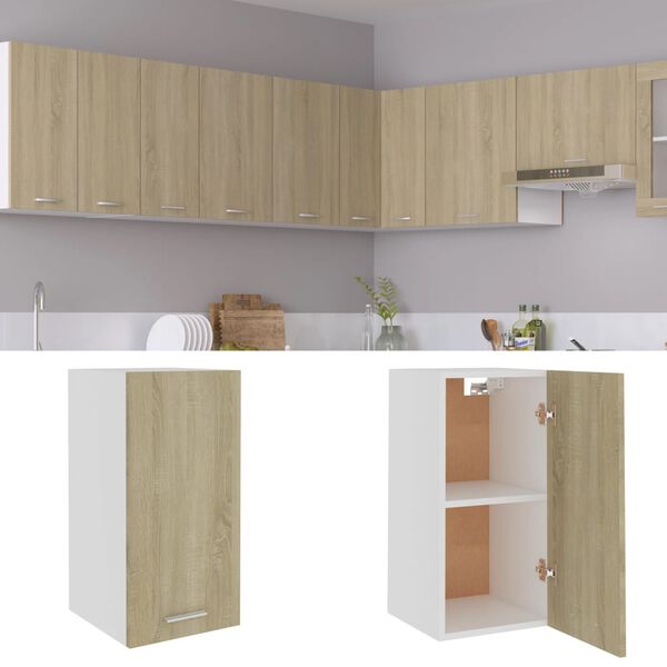vidaXL Hanging Cabinet Sonoma Oak 29.5x31x60 cm Engineered Wood