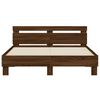 vidaXL Bed Frame without Mattress Brown Oak 140x200 cm