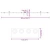 vidaXL Sliding Door Hardware Kit 305 cm Steel Black