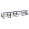 vidaXL Outdoor Dog Kennel with Roof Steel 15.02 m&sup2;